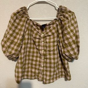 Plaid Blouse